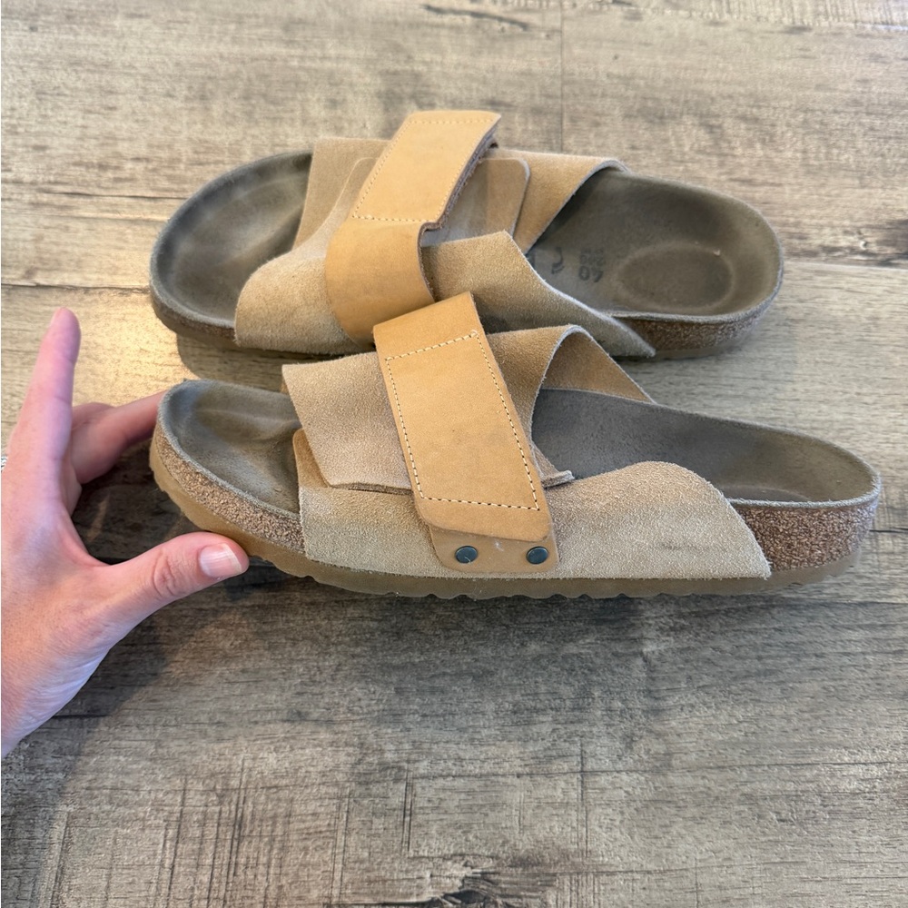 Birkenstock Kyoto Slide in Taupe and Light Beige, excellent, size 40 - Picture 3 of 8